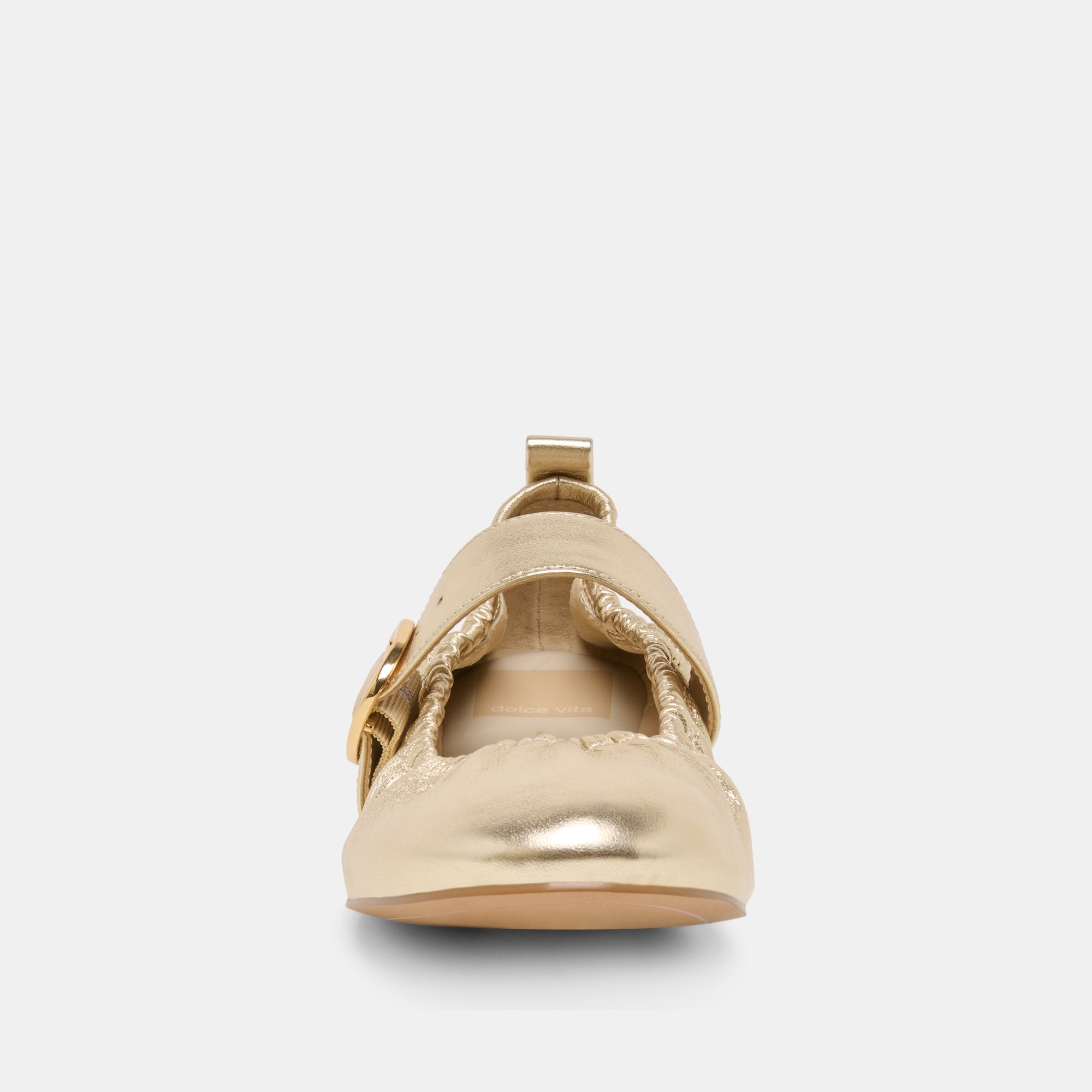 CAELY BALLET FLATS PLATINUM LEATHER