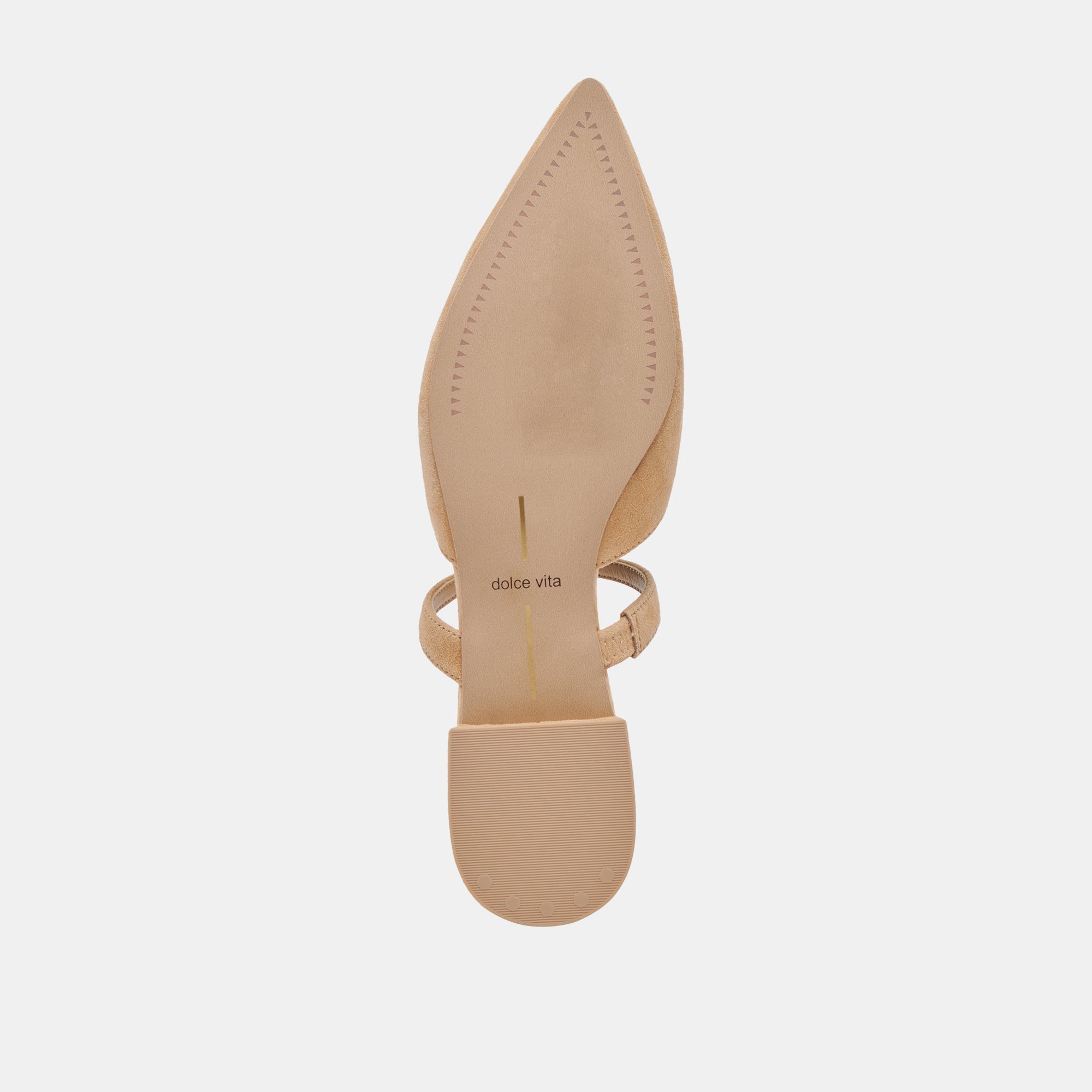 KANIKA WIDE FLATS TAN SUEDE - re:vita