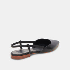 NARAH FLATS BLACK LEATHER - re:vita