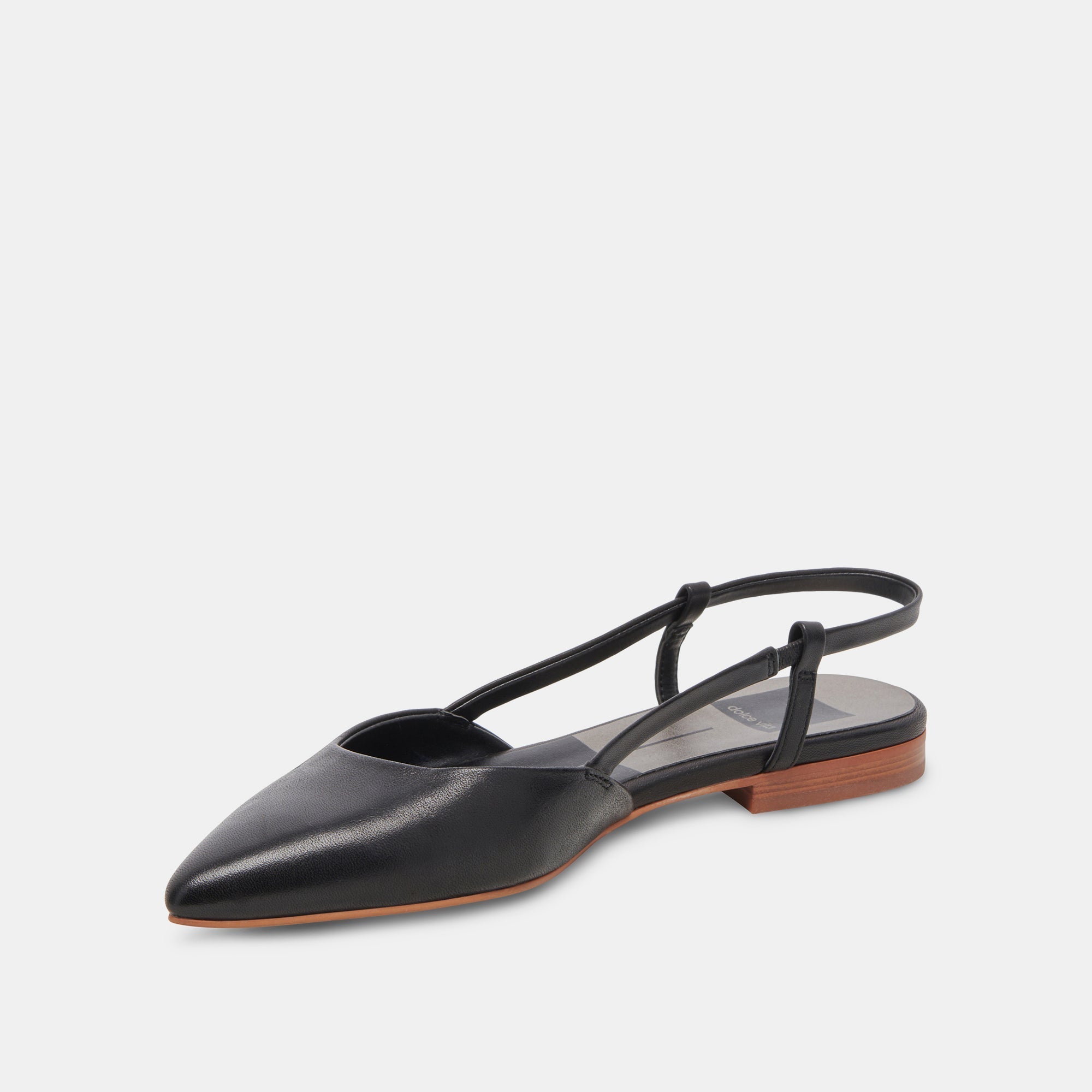 NARAH FLATS BLACK LEATHER - re:vita