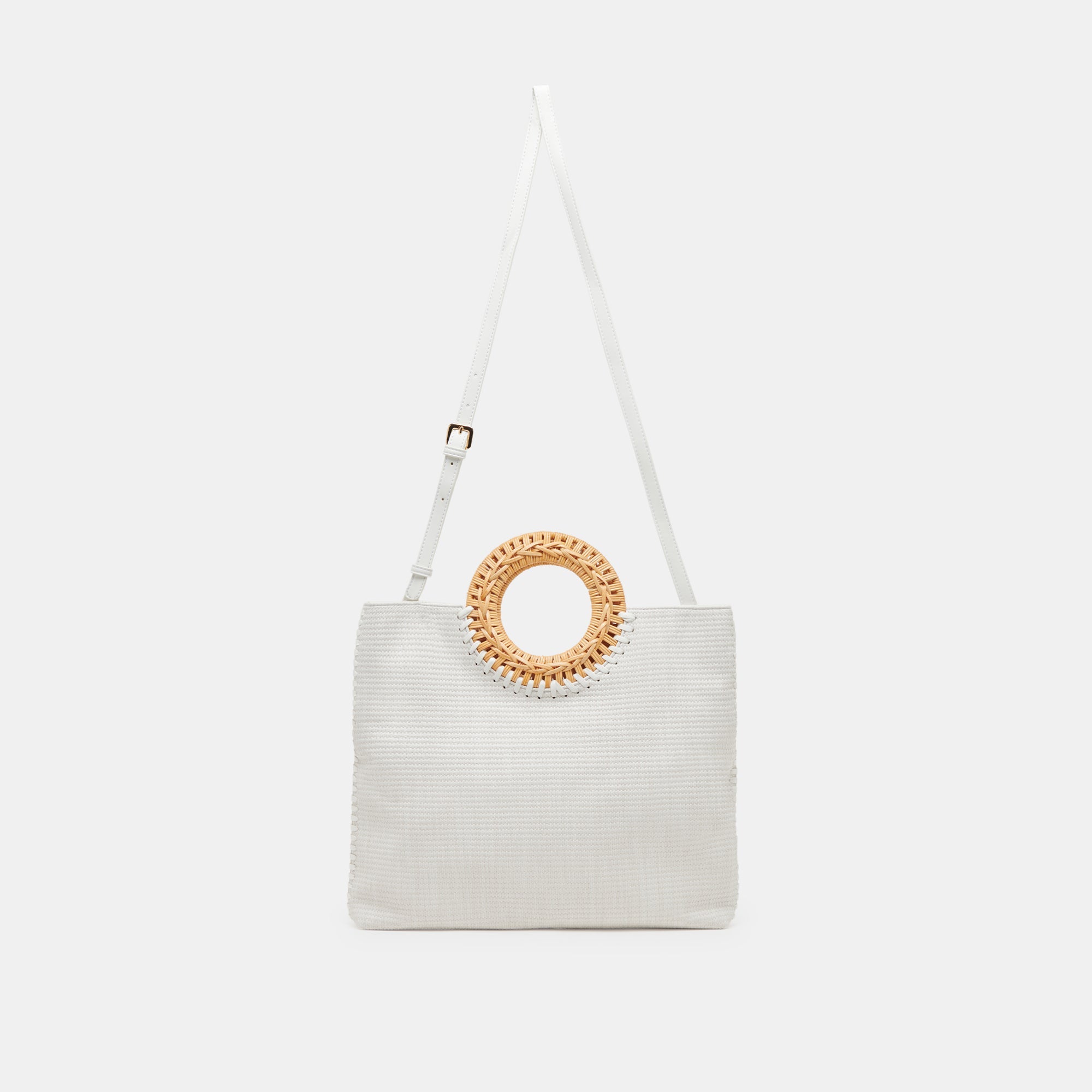 LILAH CLUTCH WHITE EMBOSSED STELLA