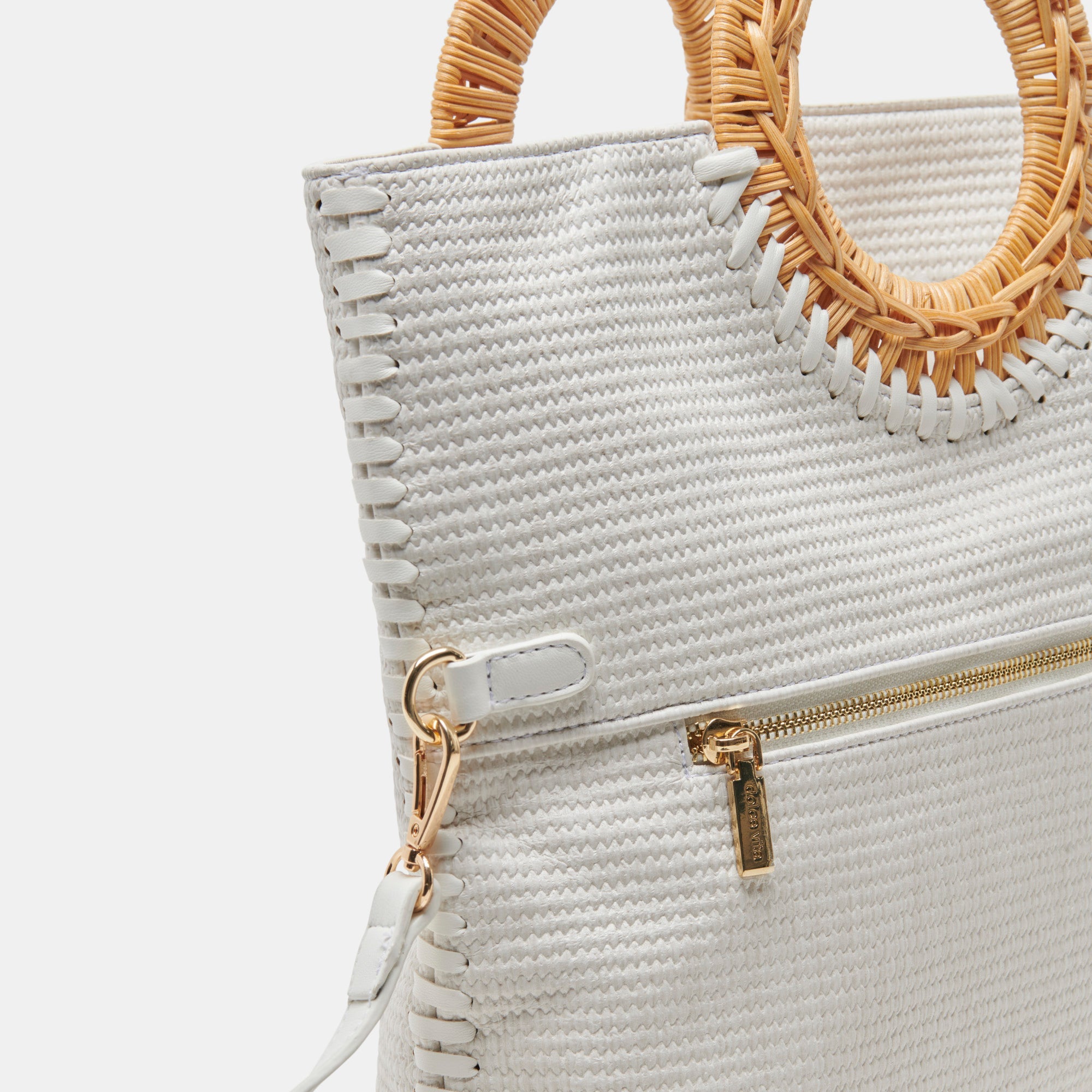 LILAH CLUTCH WHITE EMBOSSED STELLA