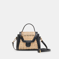 TROPEZ CROSSBODY BLACK NATURAL CANE