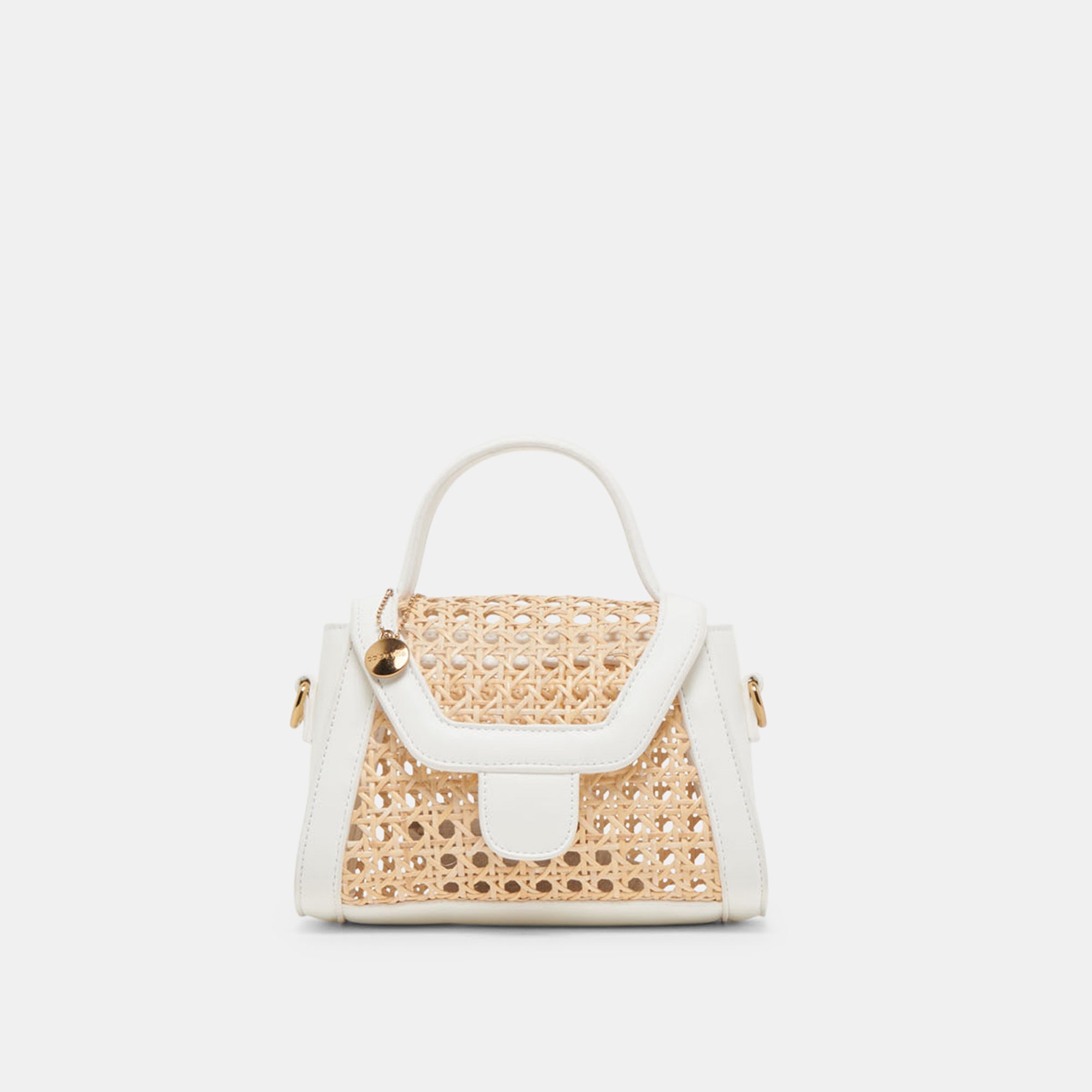 TROPEZ CROSSBODY WHITE NATURAL CANE