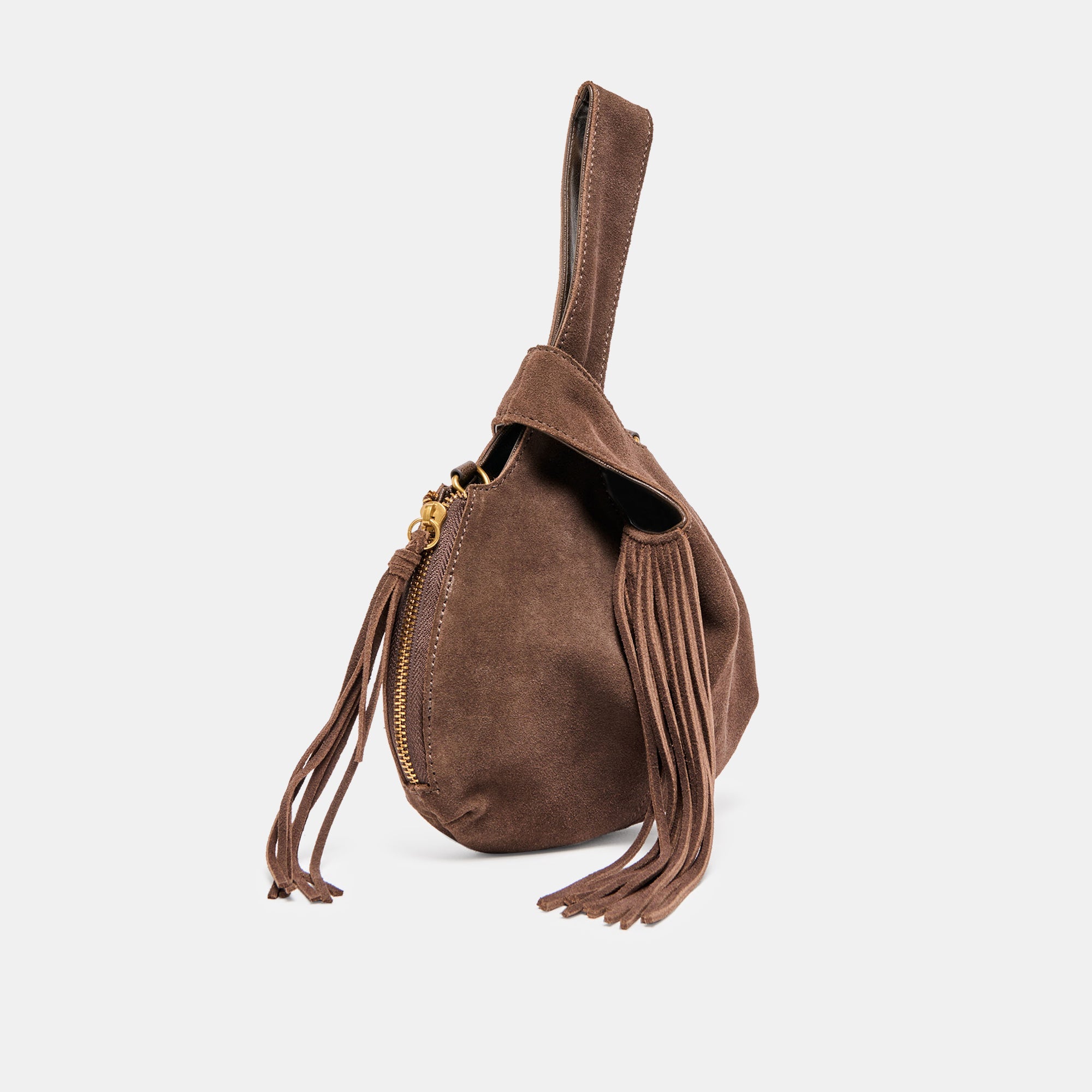 ZURY HANDBAG ESPRESSO SUEDE