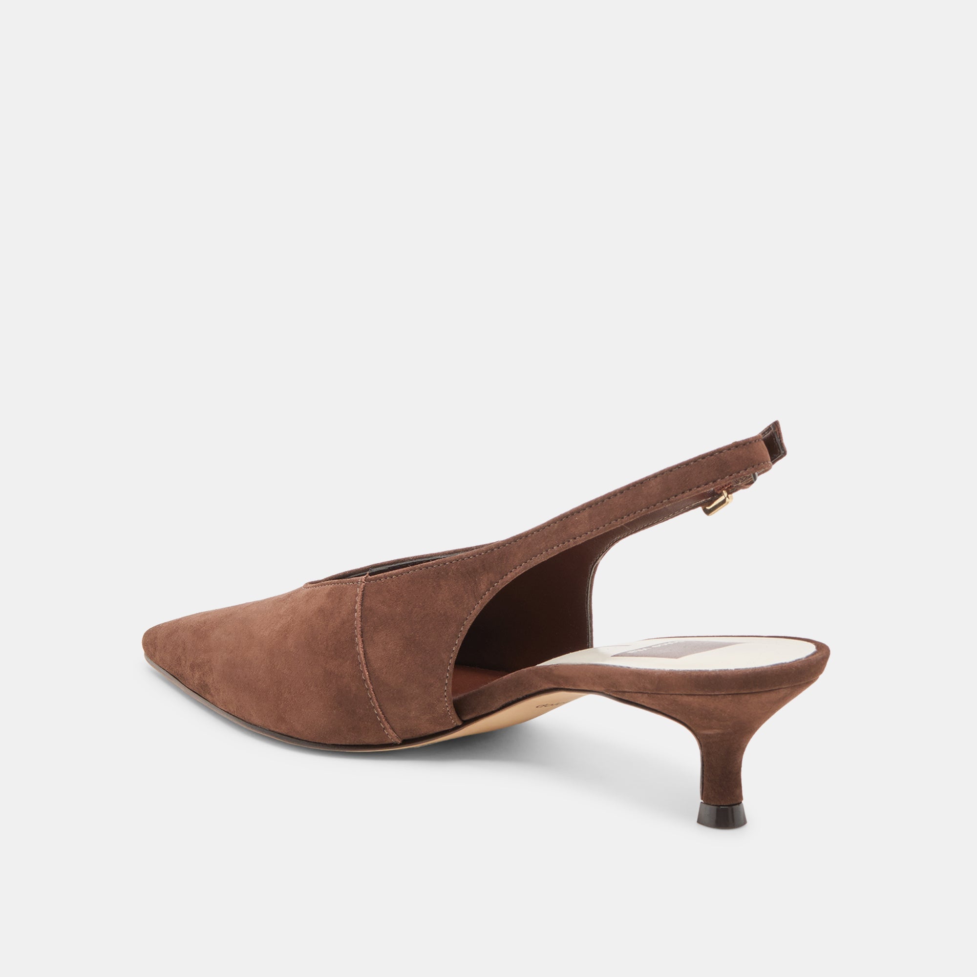ALENNA HEELS DK BROWN SUEDE