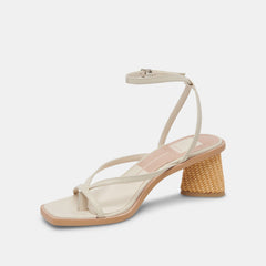BANITA WIDE SANDALS IVORY LEATHER - re:vita