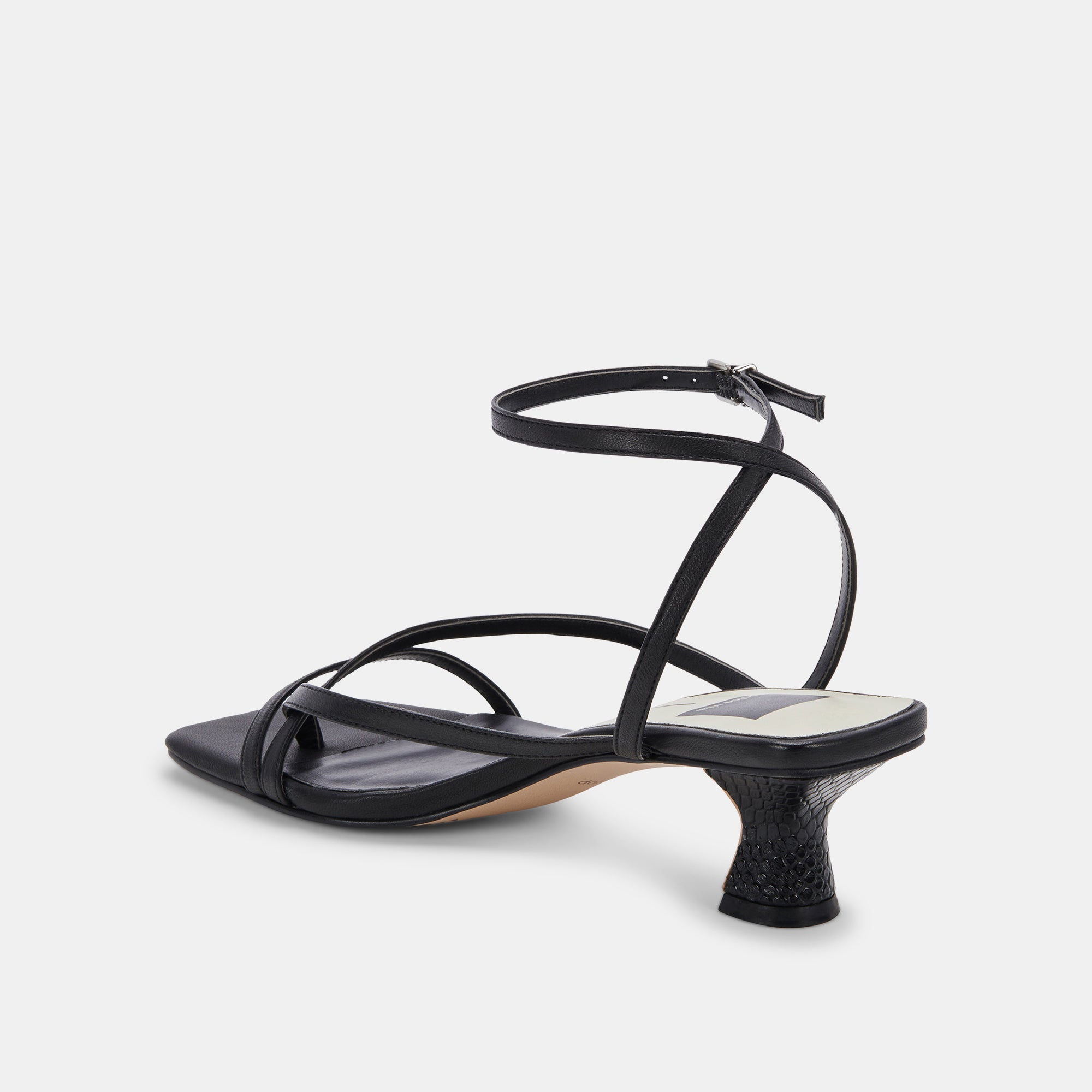 BAYLOR HEELS BLACK LEATHER - re:vita