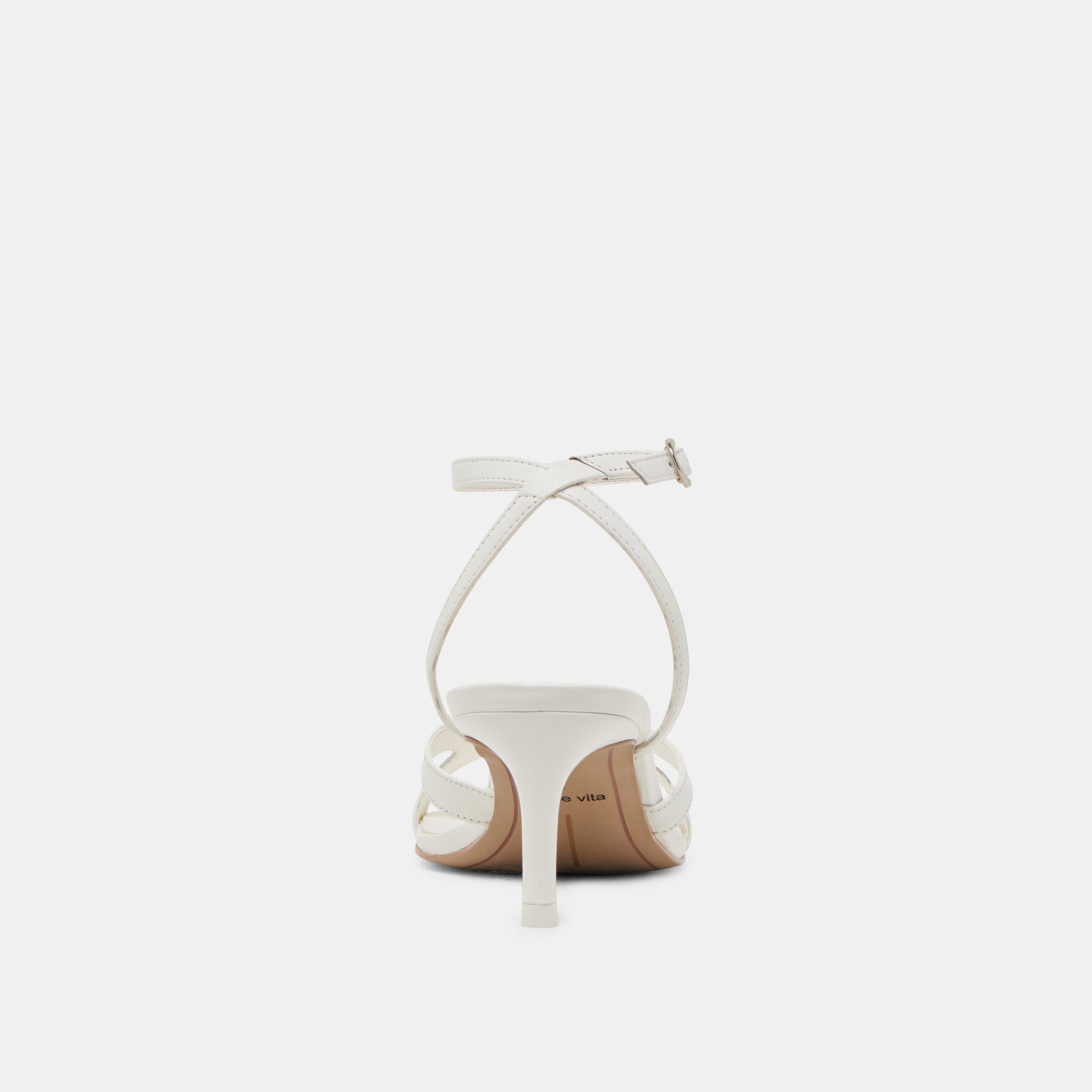BECKI WIDE HEELS TRUE WHITE LEATHER