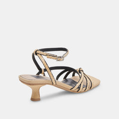 BEV BRAID WIDE HEELS BLACK NATURAL JUTE - re:vita