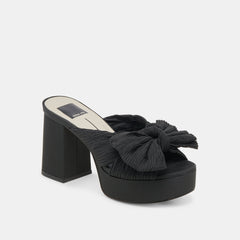 BLARE HEELS ONYX SATIN - re:vita