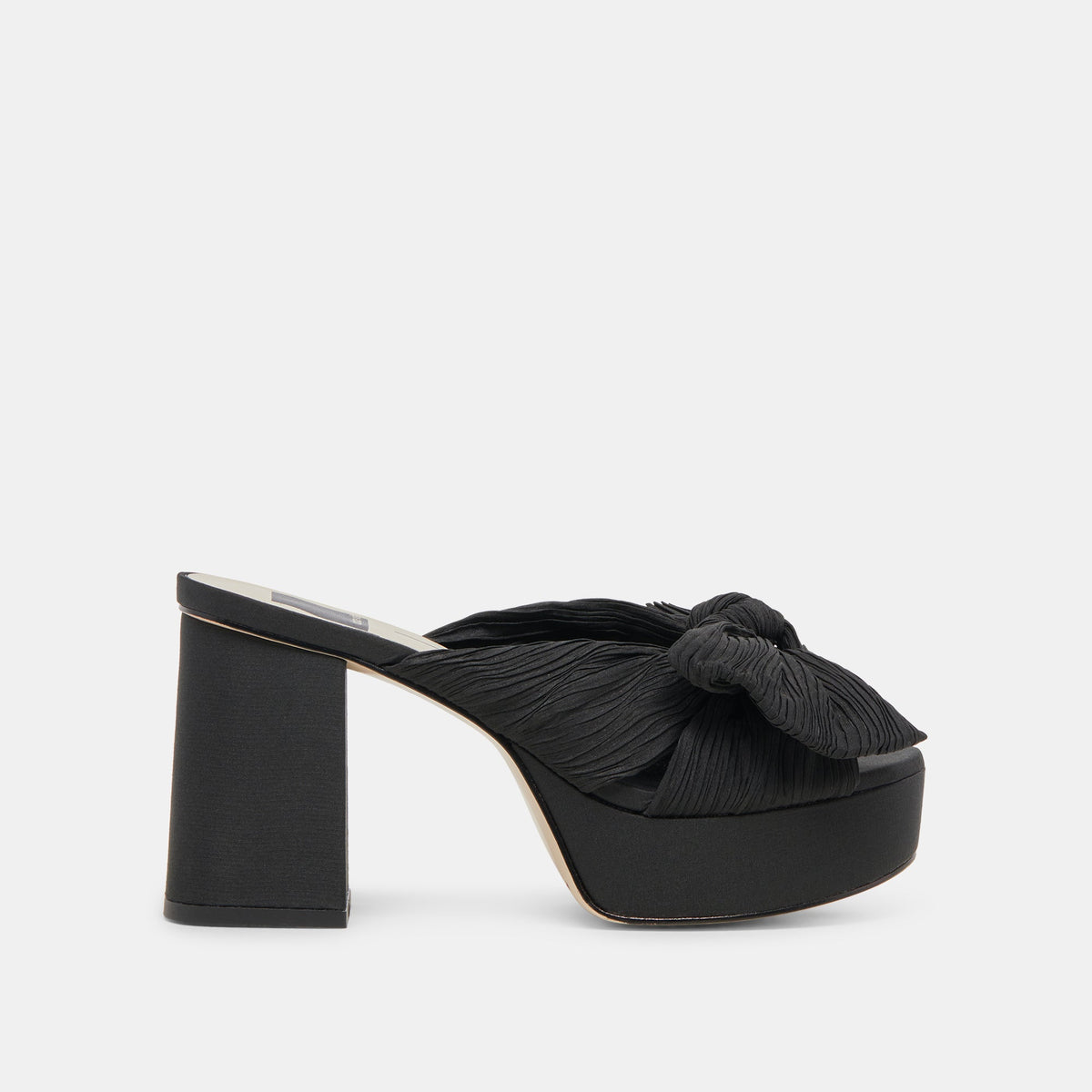 BLARE HEELS ONYX SATIN - re:vita