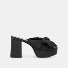 BLARE HEELS ONYX SATIN - re:vita