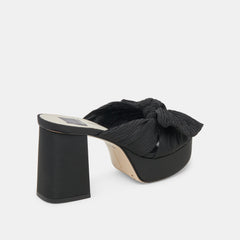 BLARE HEELS ONYX SATIN - re:vita