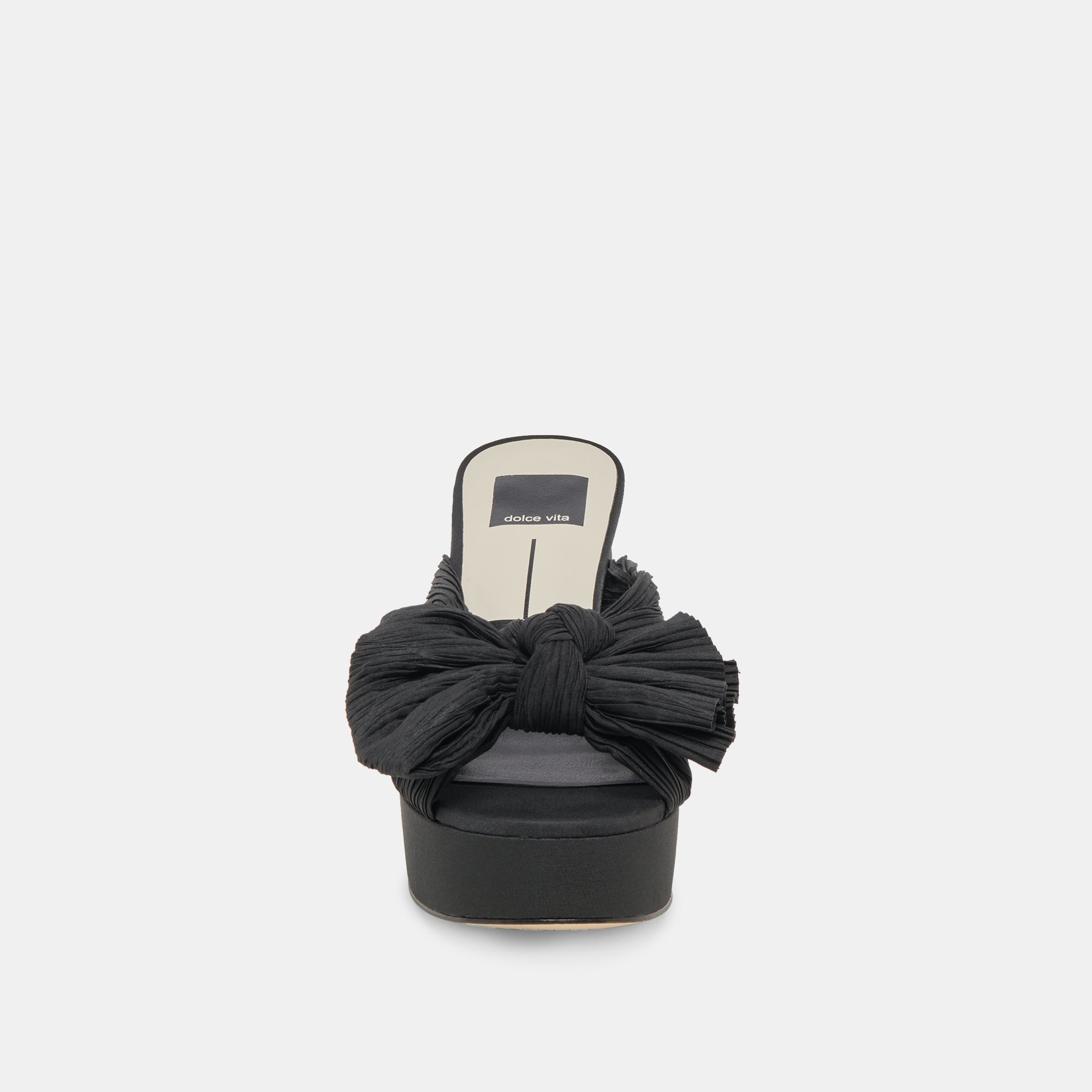 BLARE HEELS ONYX SATIN - re:vita