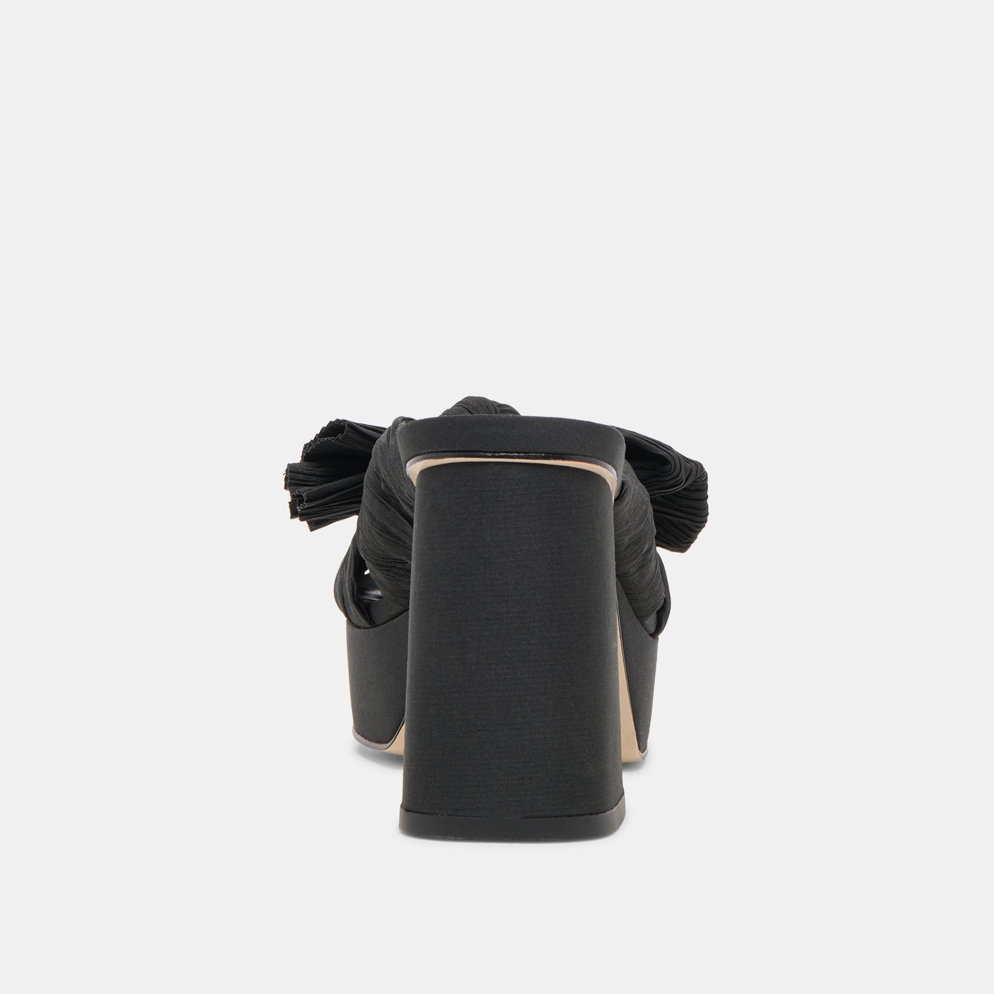 BLARE HEELS ONYX SATIN - re:vita