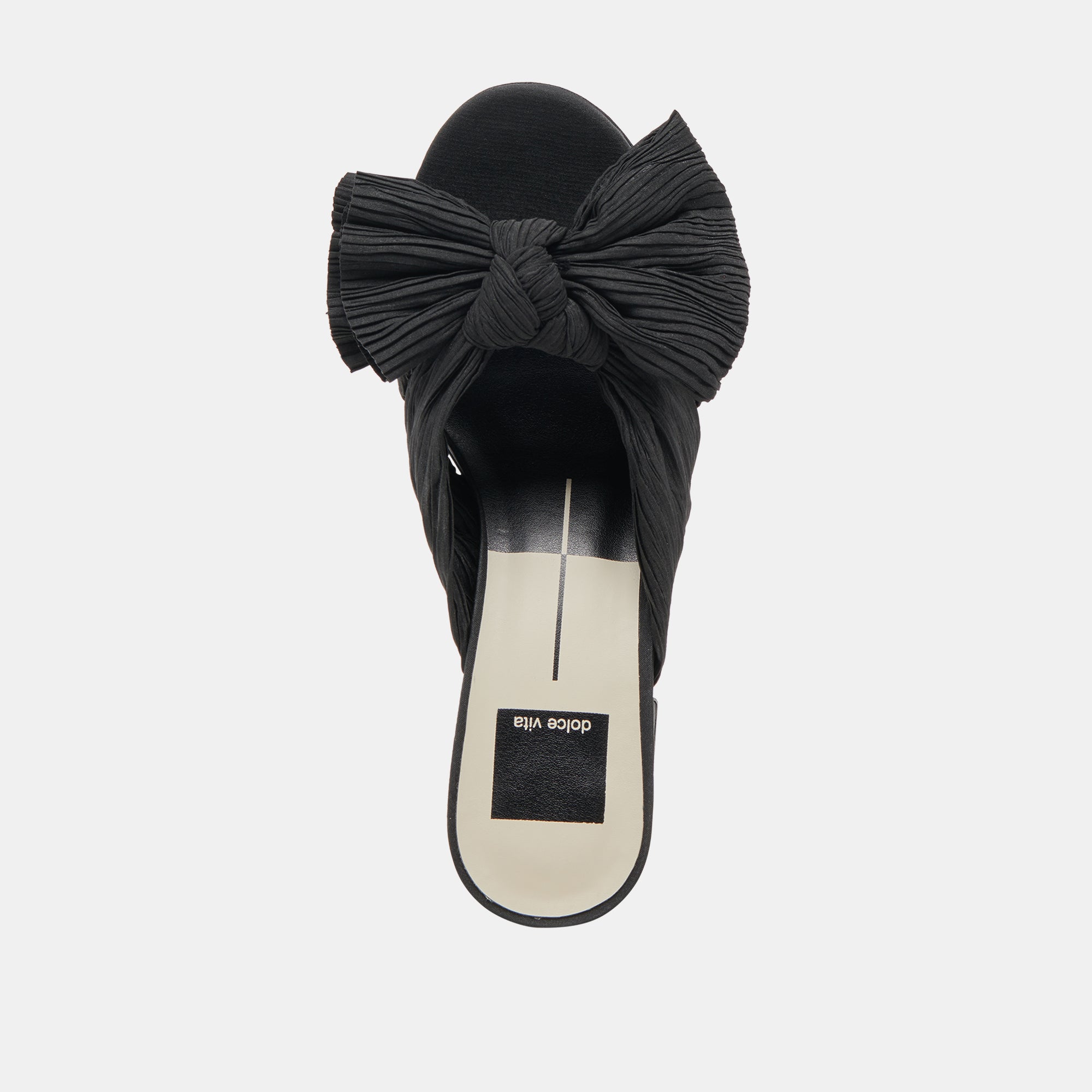 BLARE HEELS ONYX SATIN - re:vita