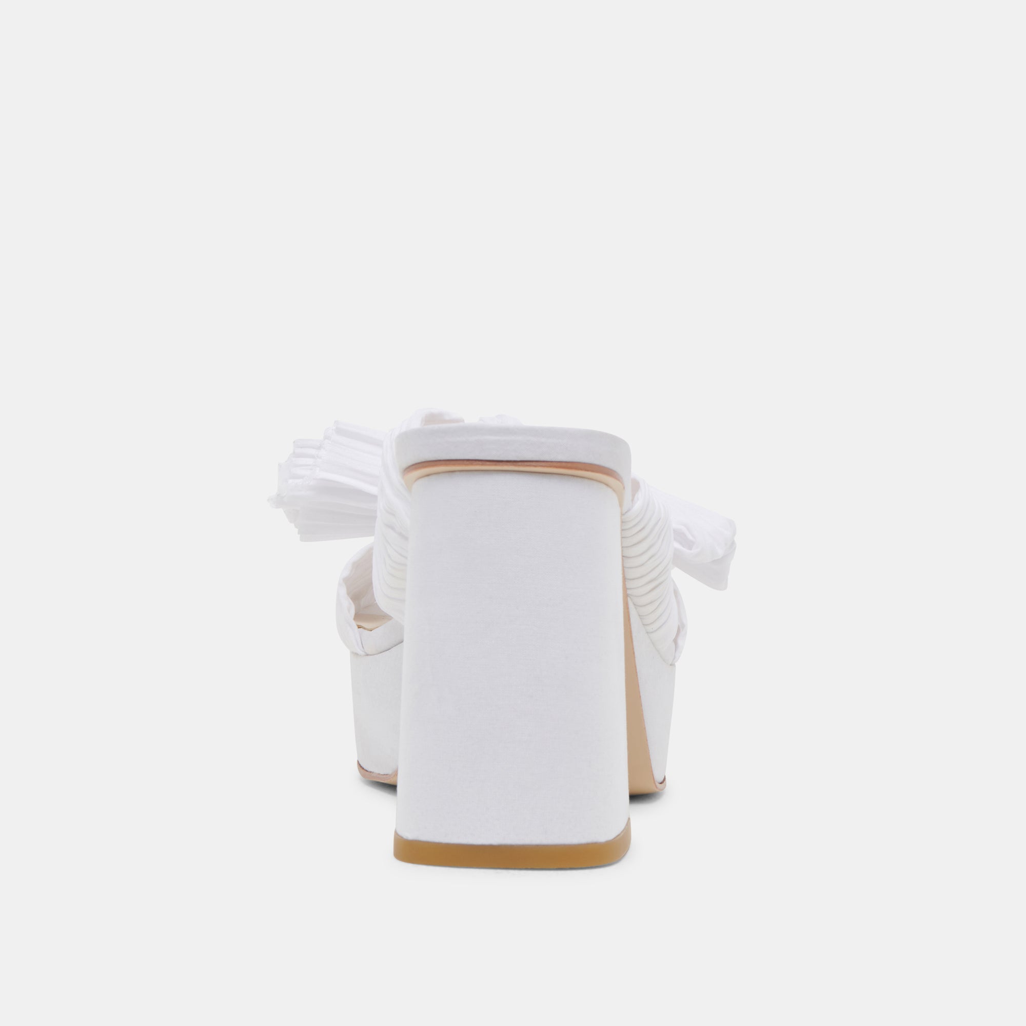 BLARE HEELS WHITE SATIN - re:vita