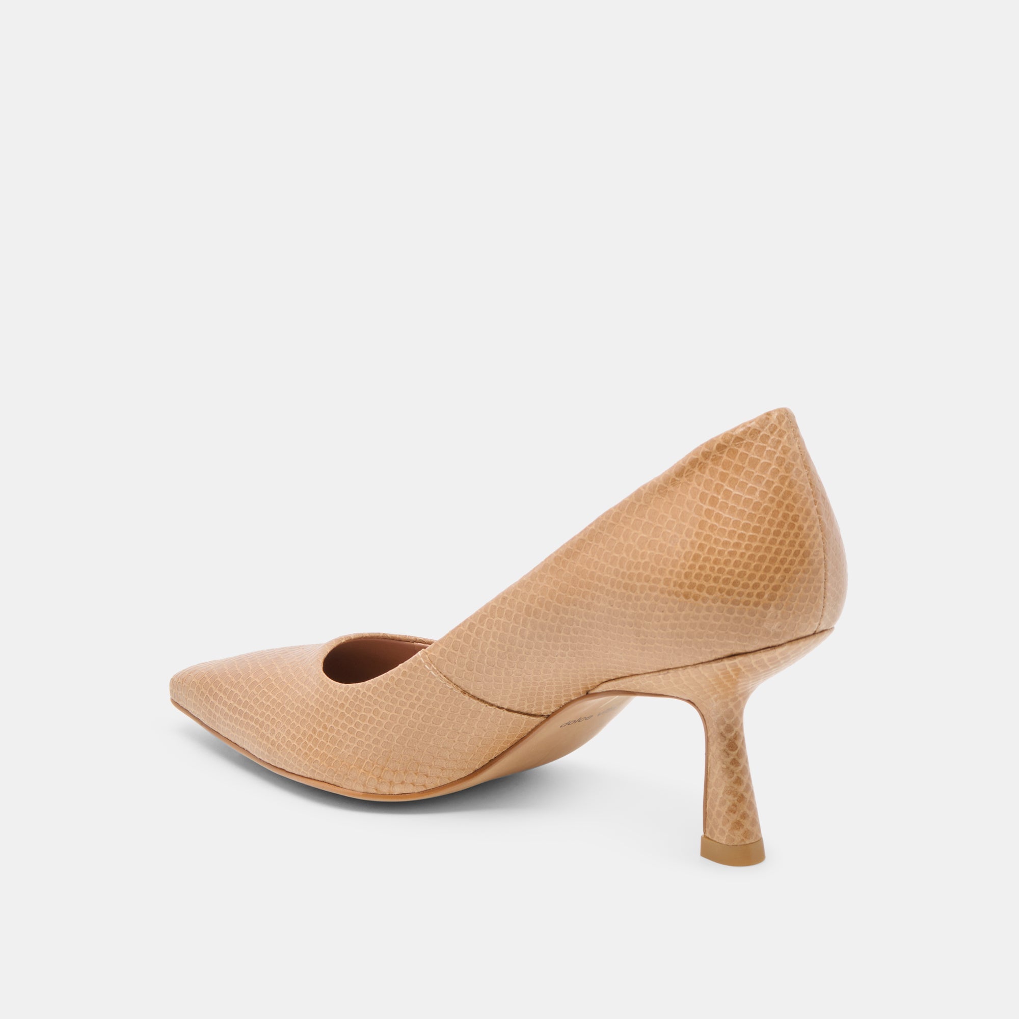 BRIONA HEELS WHISKEY EMBOSSED LEATHER