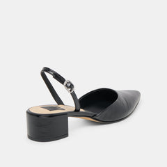 CAREL HEELS MIDNIGHT CRINKLE PATENT LEATHER