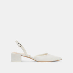 CAREL HEELS TRUE WHITE SATIN - re:vita