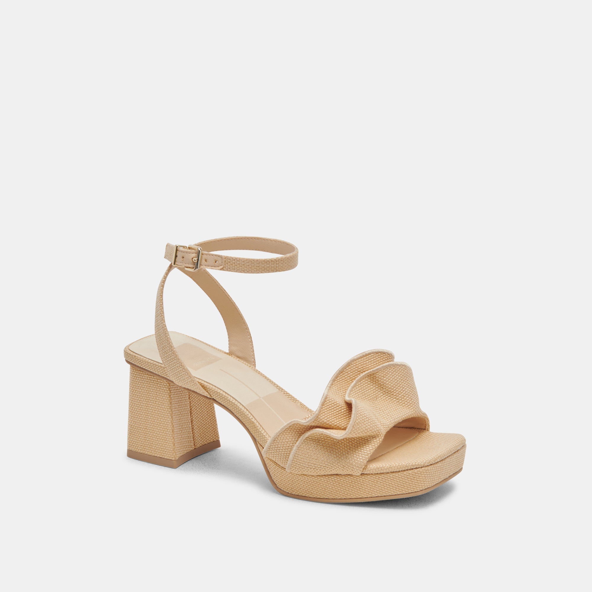 CHEER HEELS LT NATURAL RAFFIA - re:vita