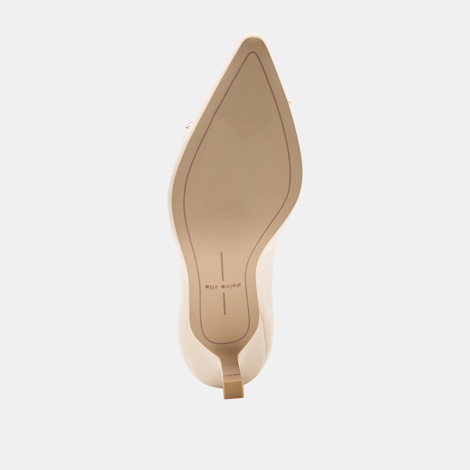 CLARIE HEELS BONE CRINKLE PATENT LEATHER