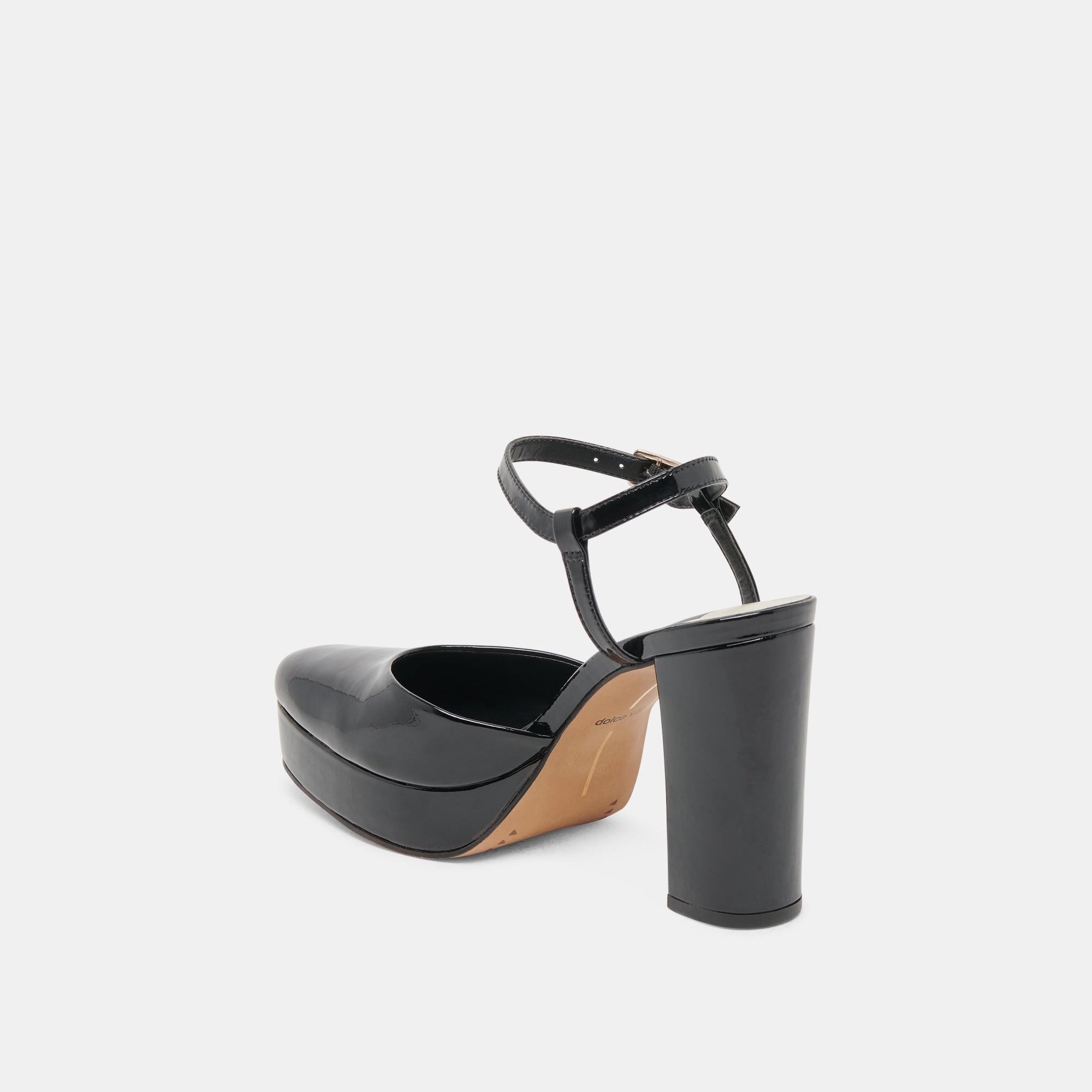 CLAUD HEELS MIDNIGHT PATENT LEATHER - re:vita