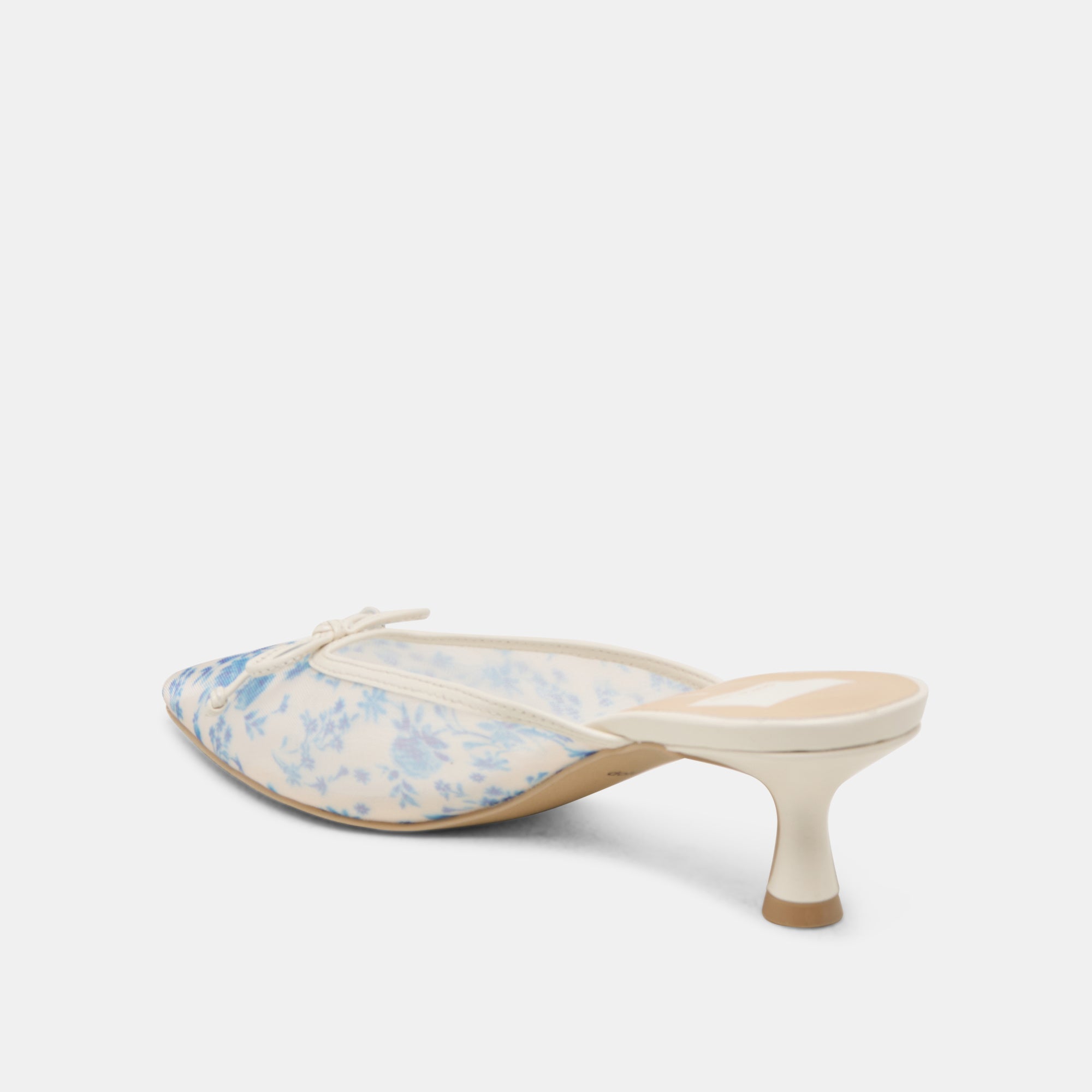 CLEO HEELS BLUE FLORAL MESH