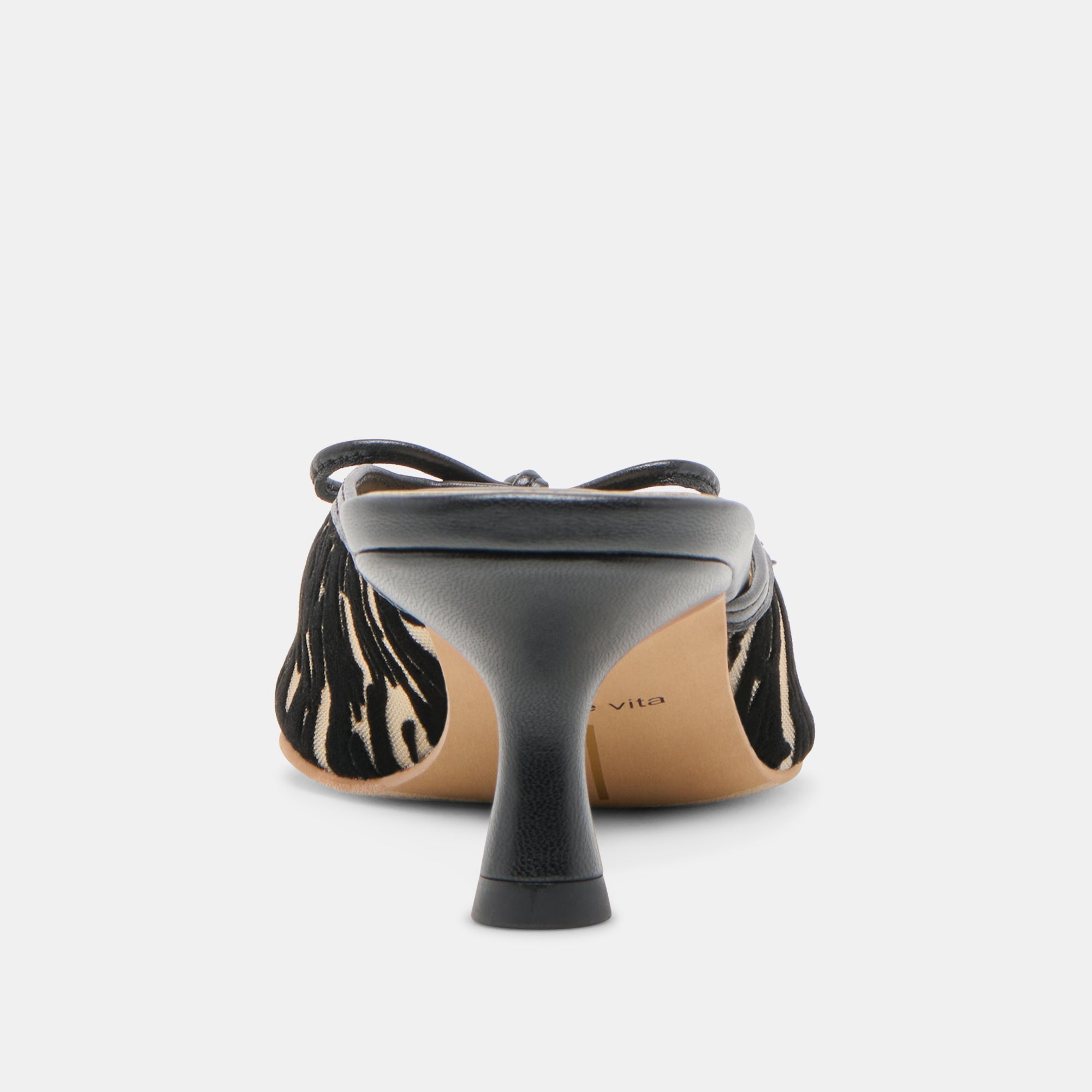 CLEO HEELS ZEBRA VELVET MESH