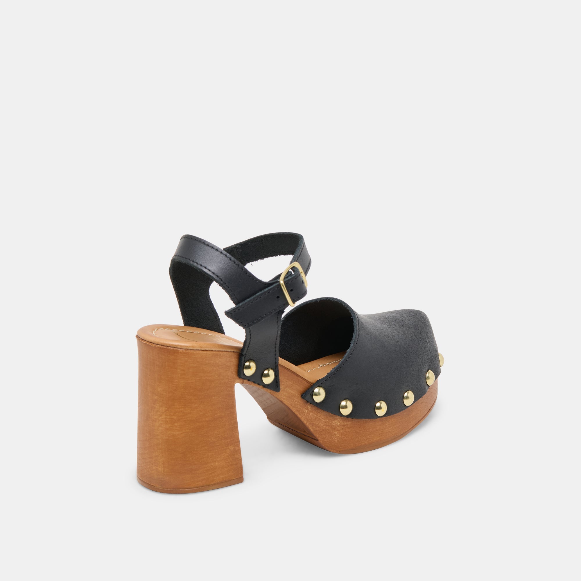 CLOVER HEELS BLACK LEATHER