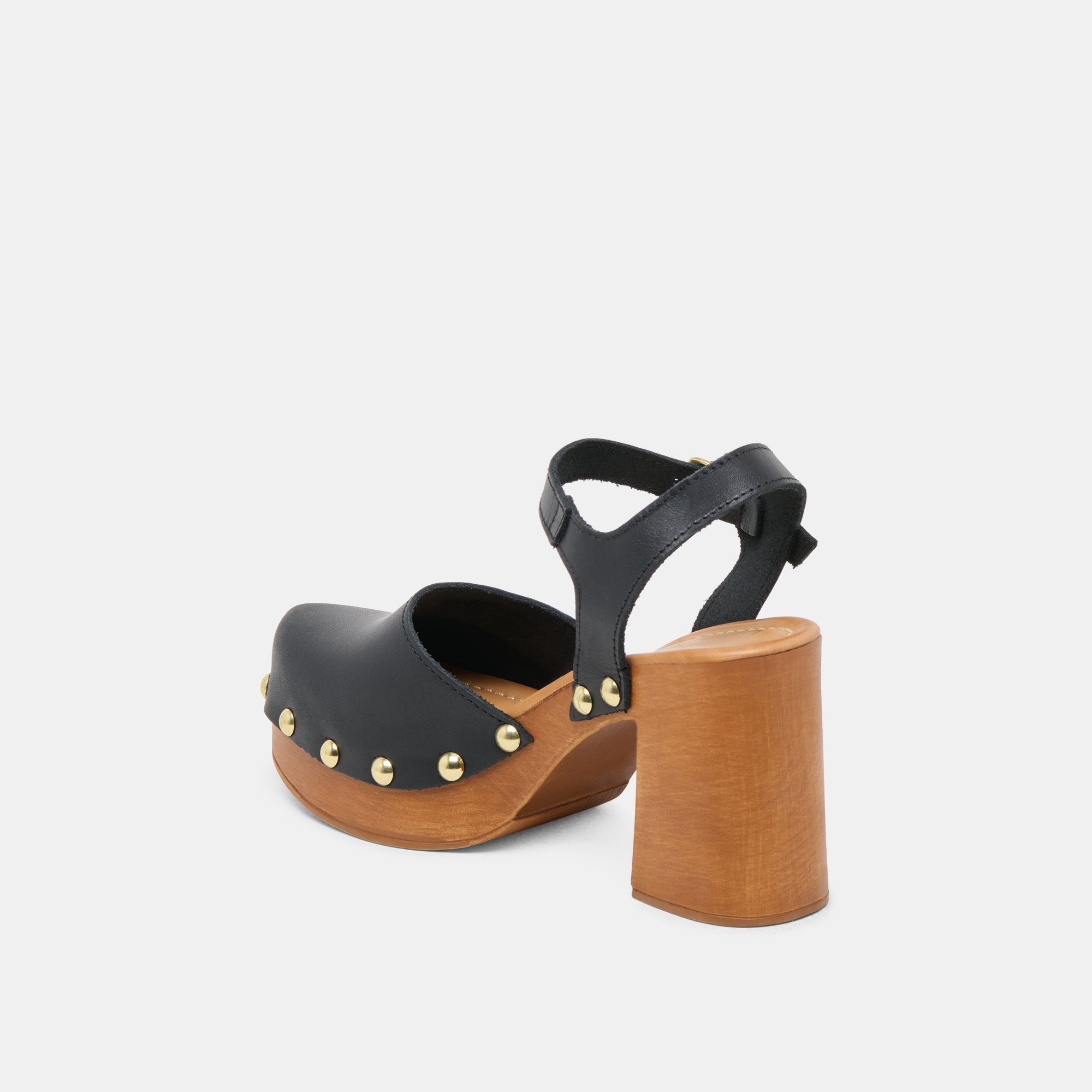 CLOVER HEELS BLACK LEATHER