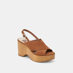 DILION WEDGES DARK SADDLE NUBUCK