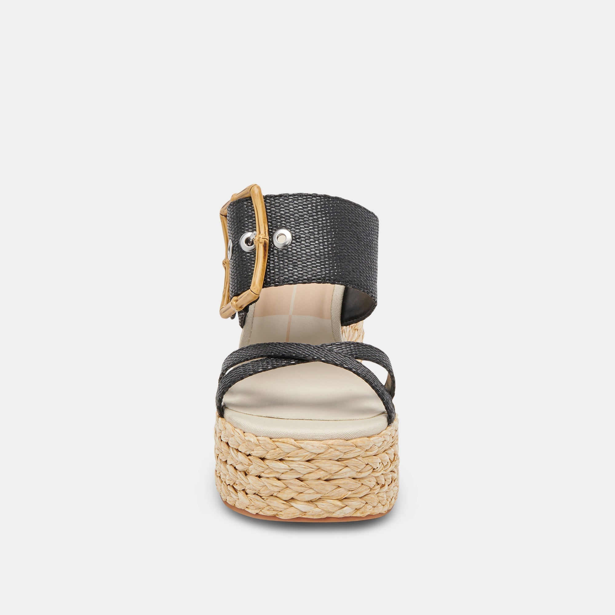 EDWINA HEELS ONYX RAFFIA - re:vita