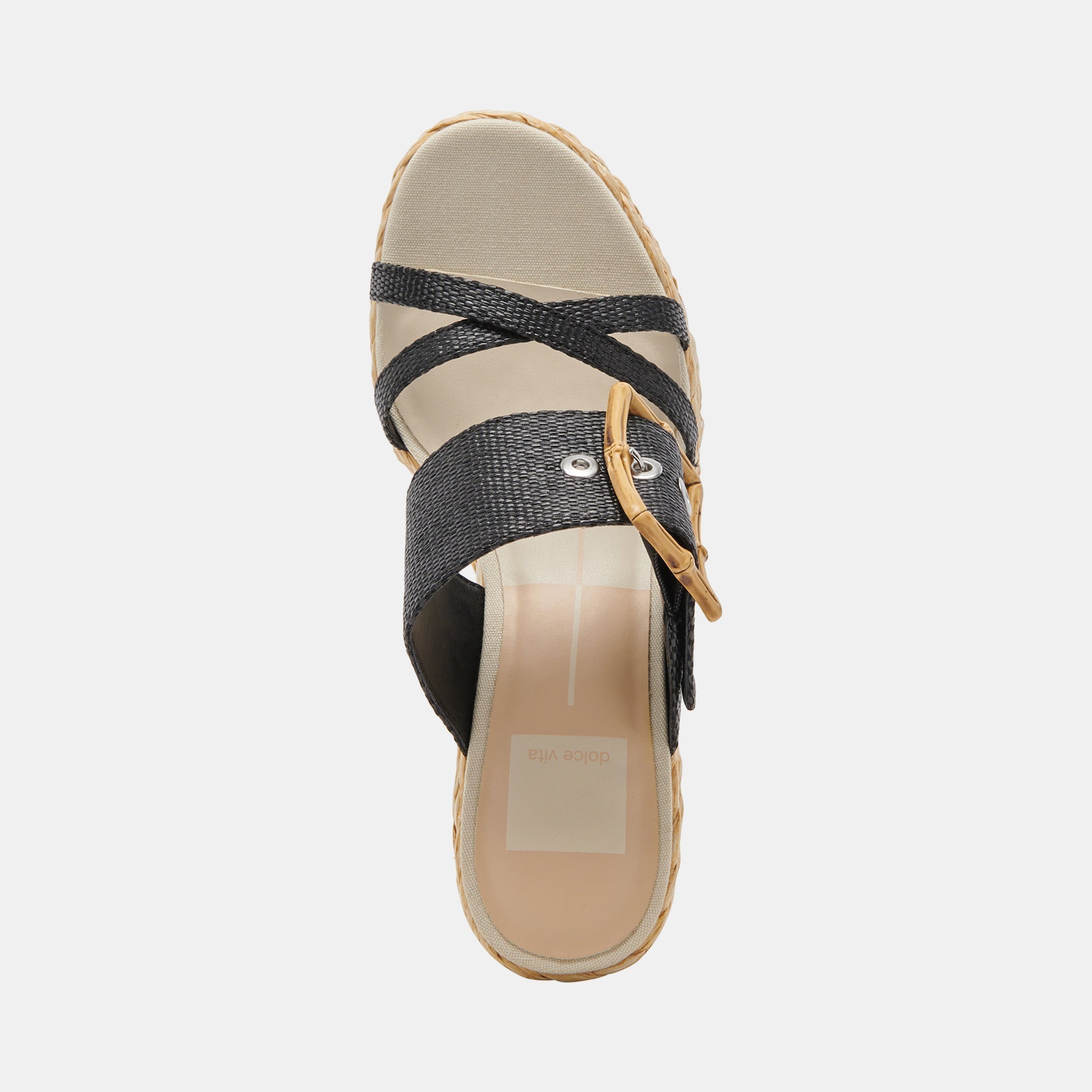 EDWINA HEELS ONYX RAFFIA - re:vita