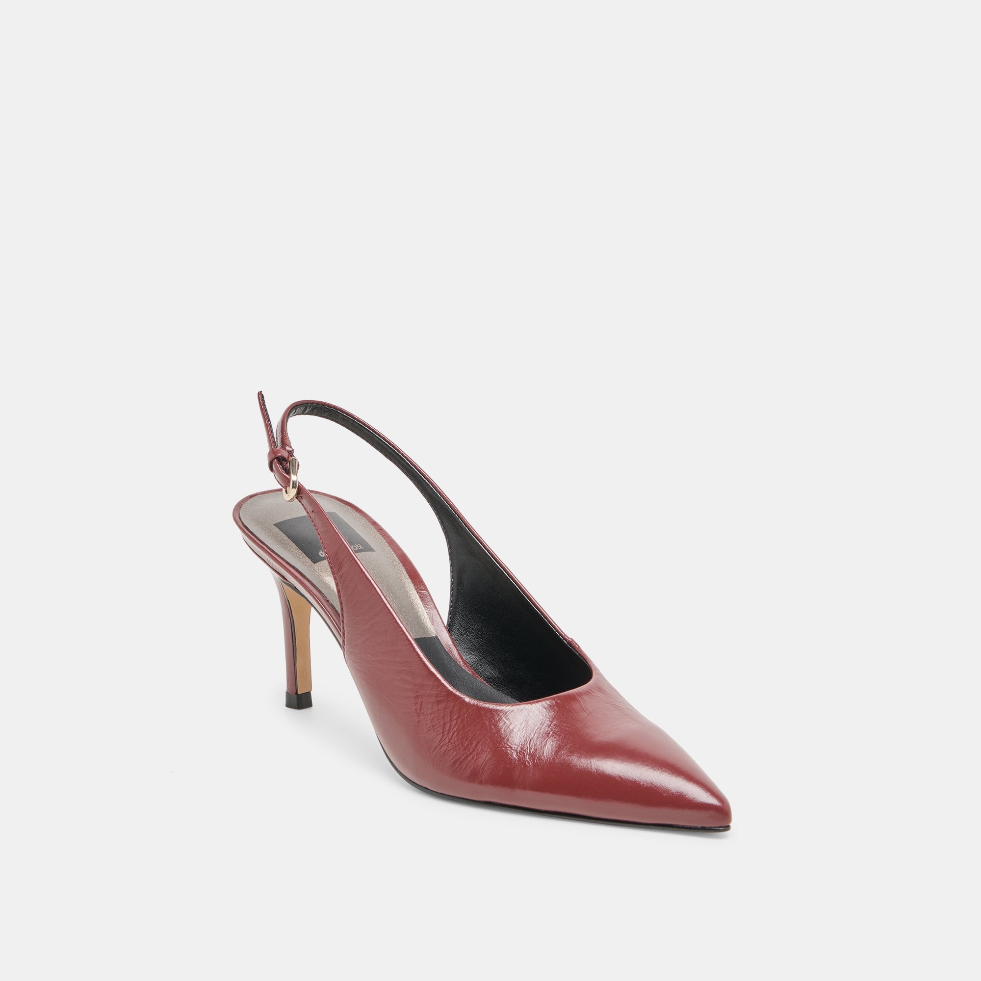 ELASI HEELS OXBLOOD CRINKLE PATENT