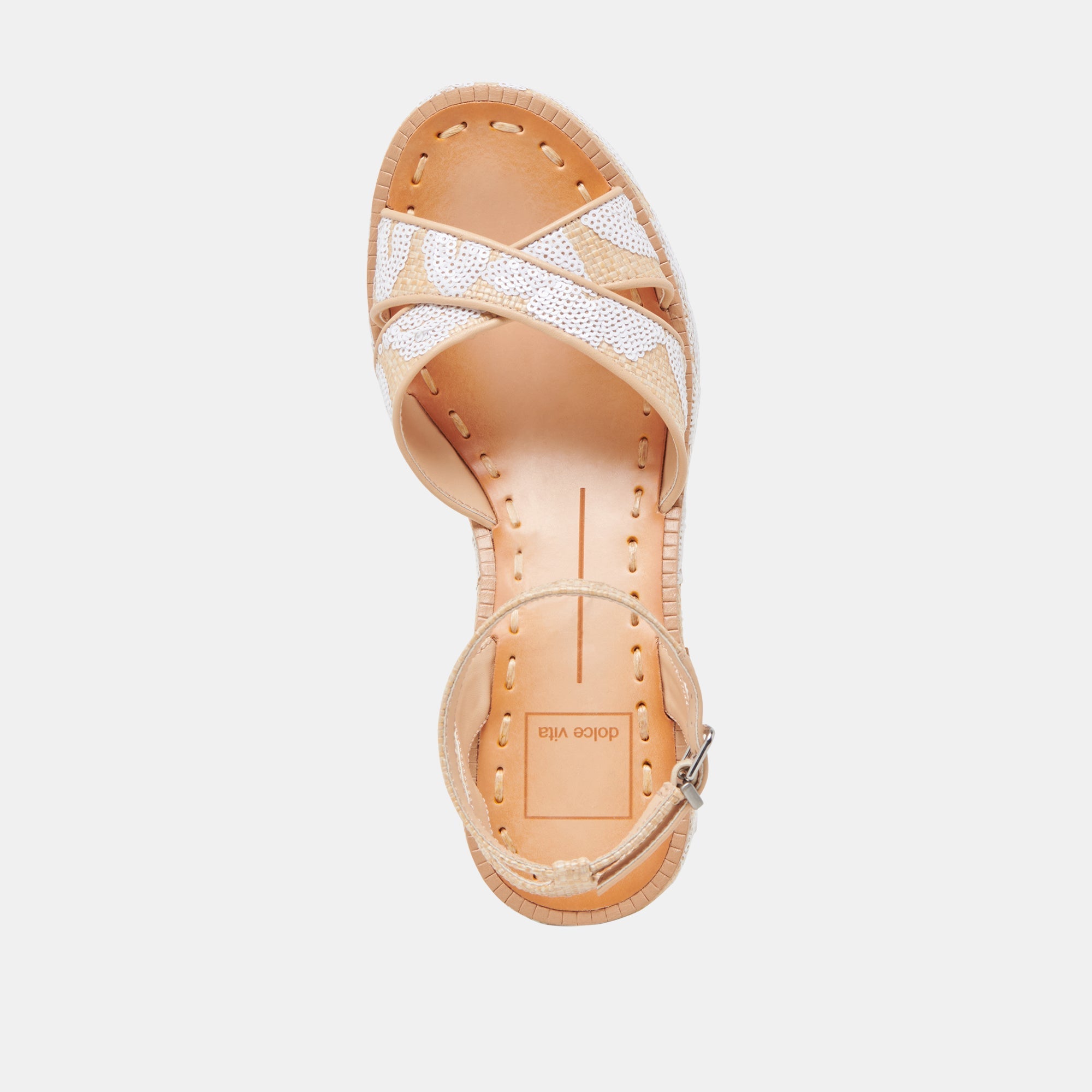 ENIKO HEELS NATURAL MULTI FLORAL SEQUIN