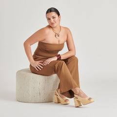 FLORES HEELS NATURAL RAFFIA