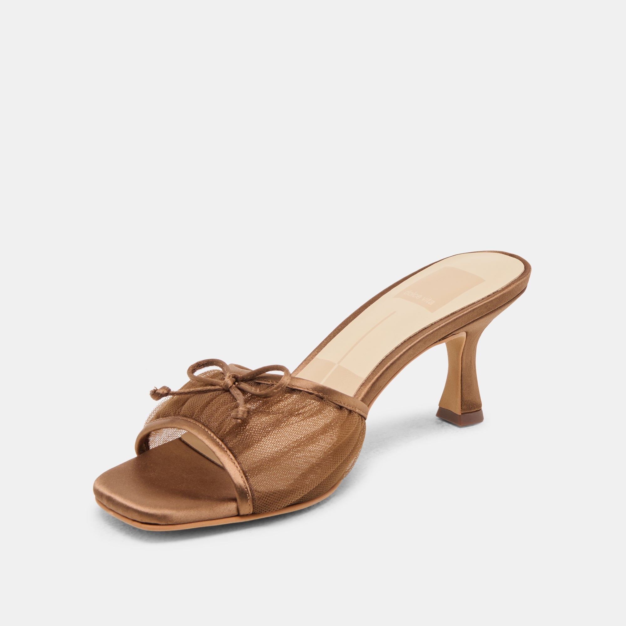 GALEN HEELS MID BROWN TULLE