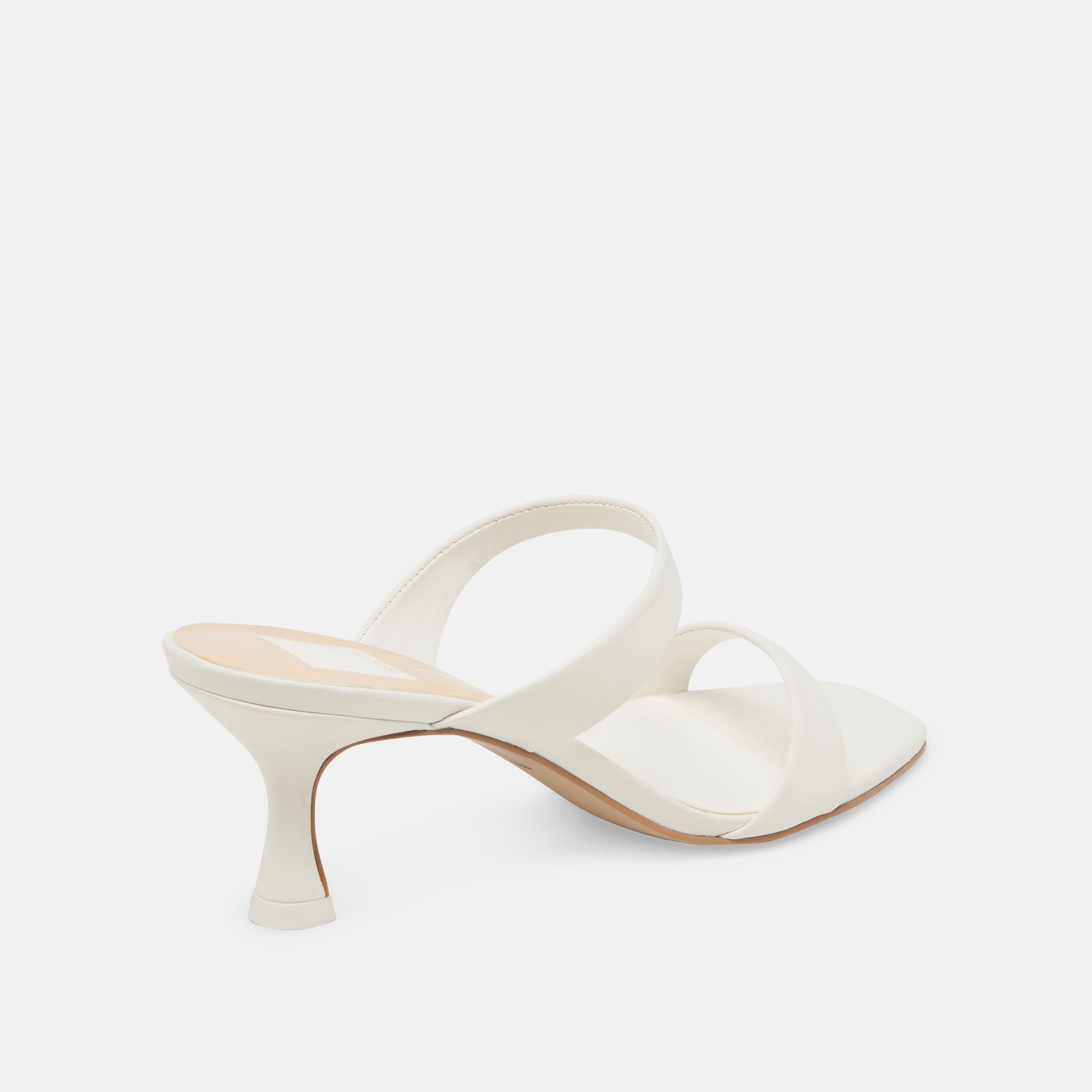 GENORA WIDE HEELS WHITE LEATHER
