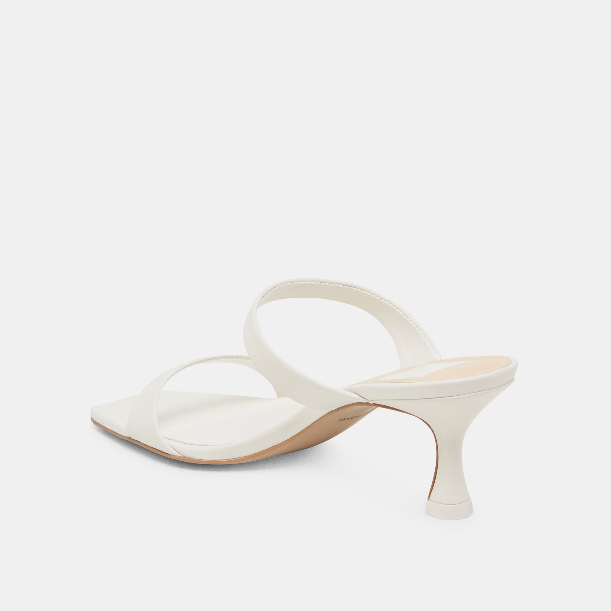 GENORA HEELS WHITE LEATHER