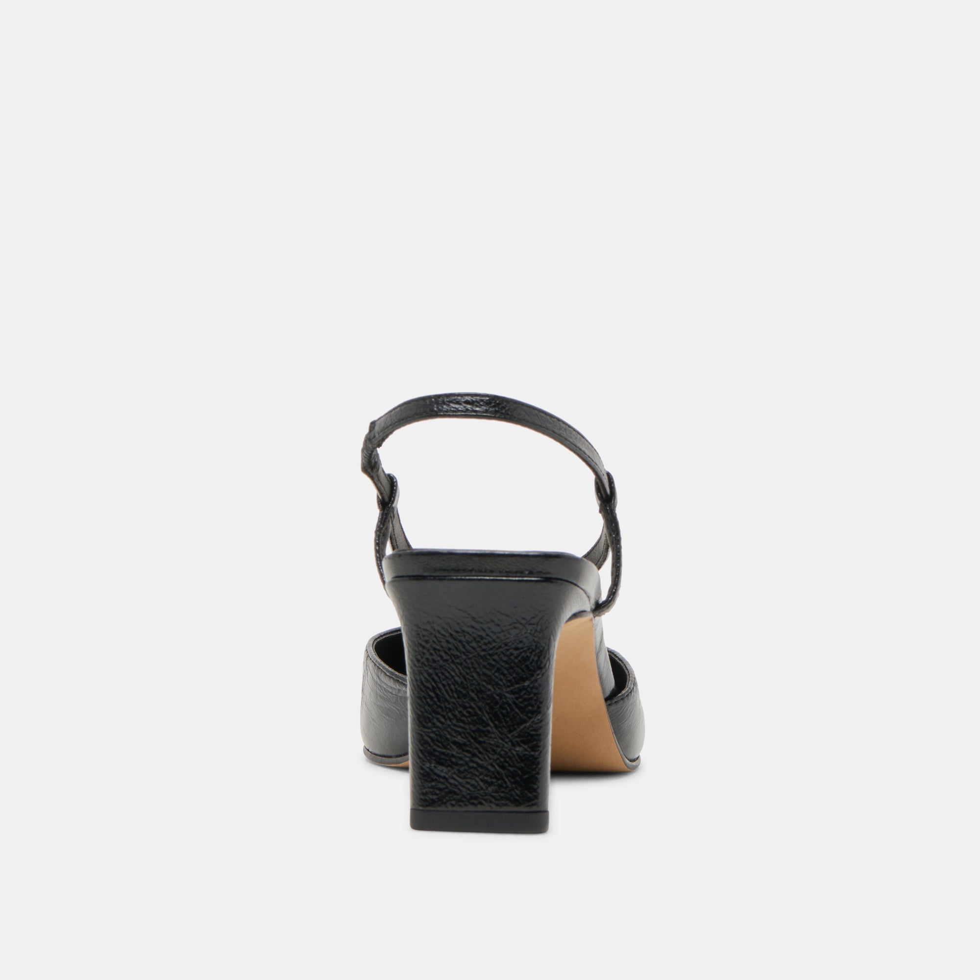 GINAY HEELS  BLACK LEATHER