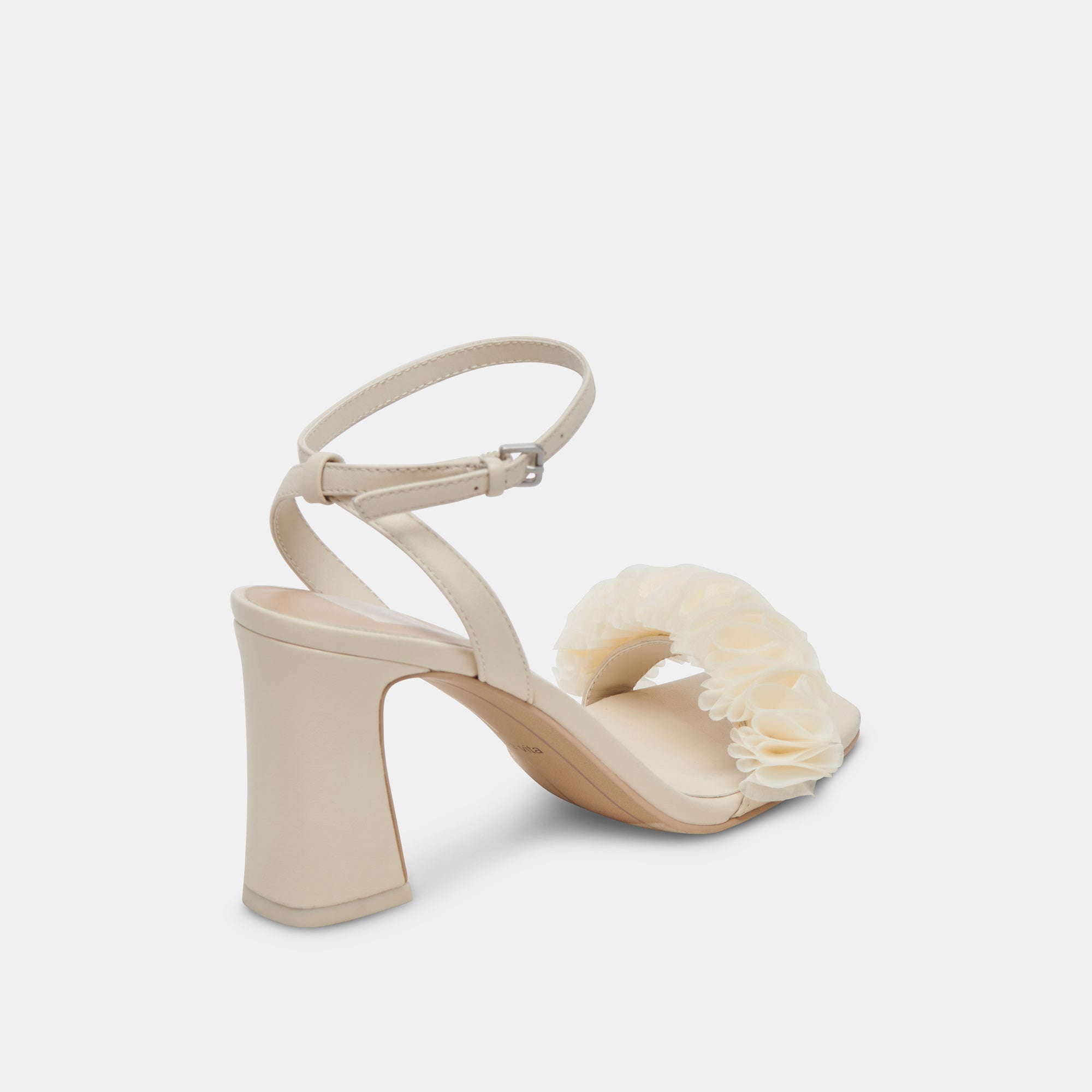 IESHA HEELS IVORY LEATHER - re:vita