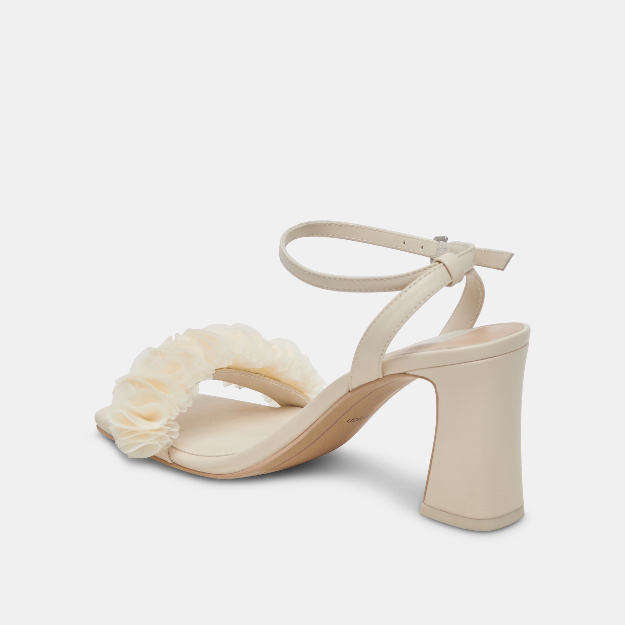 IESHA HEELS IVORY LEATHER - re:vita