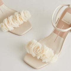 IESHA HEELS IVORY LEATHER - re:vita