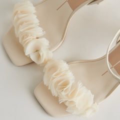 IESHA HEELS IVORY LEATHER - re:vita