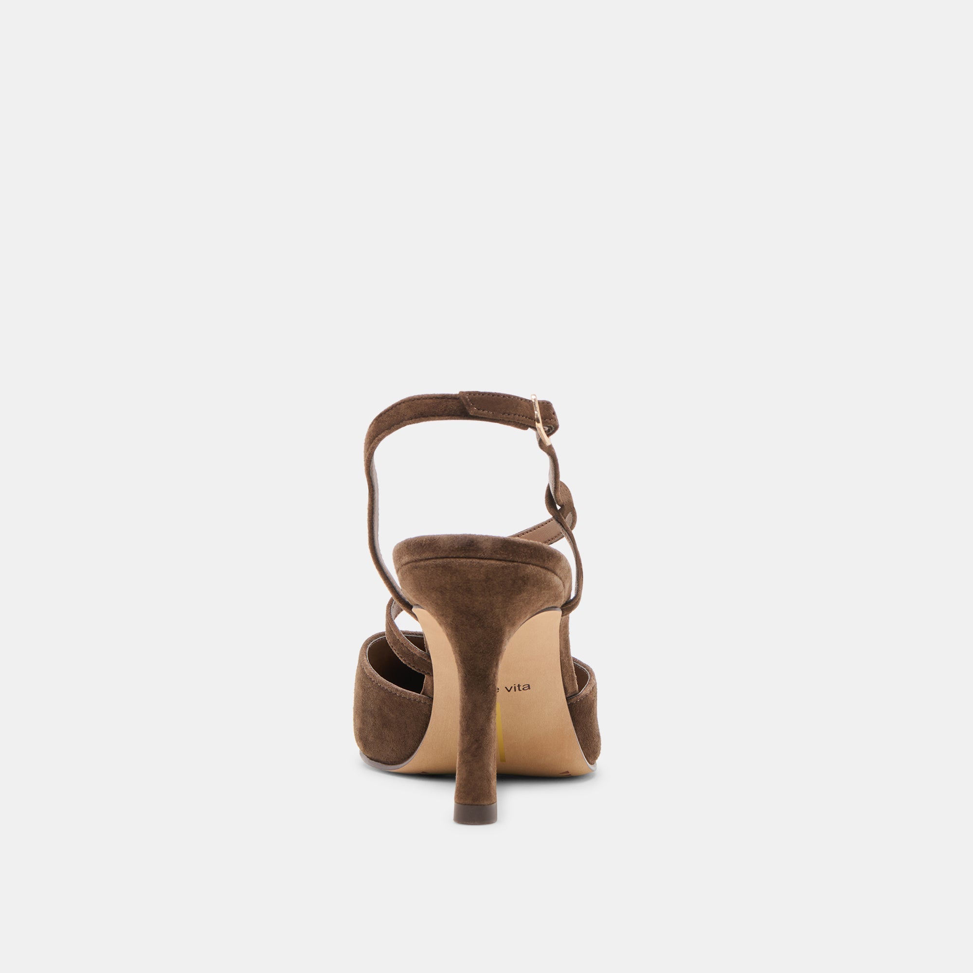 KAMRA HEELS DK BROWN SUEDE