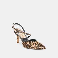 KAMRA HEELS DK LEOPARD CALF HAIR