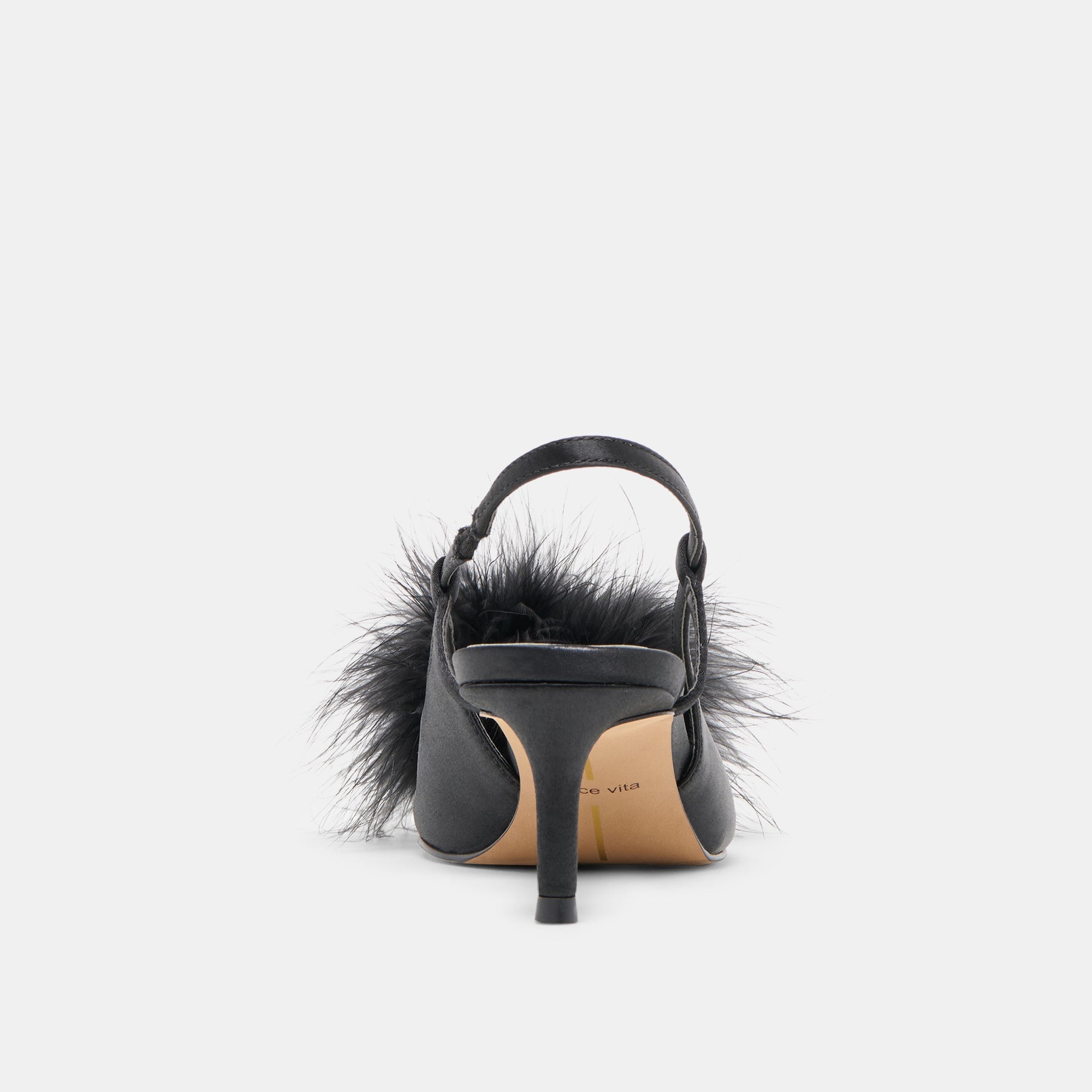 KAMY HEELS ONYX SATIN