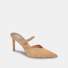 KANIKA HEELS TAN SUEDE - re:vita